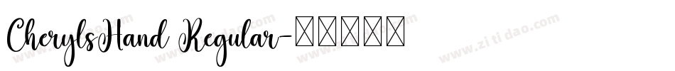 CherylsHand Regular字体转换
